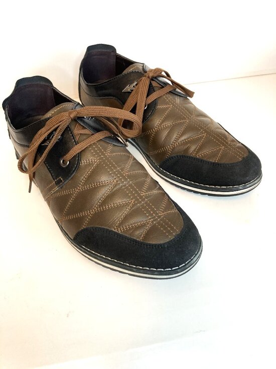 Cosidram  Brown Quilted Oxford Sneakers - Size 11.5 (China 46) main image 11